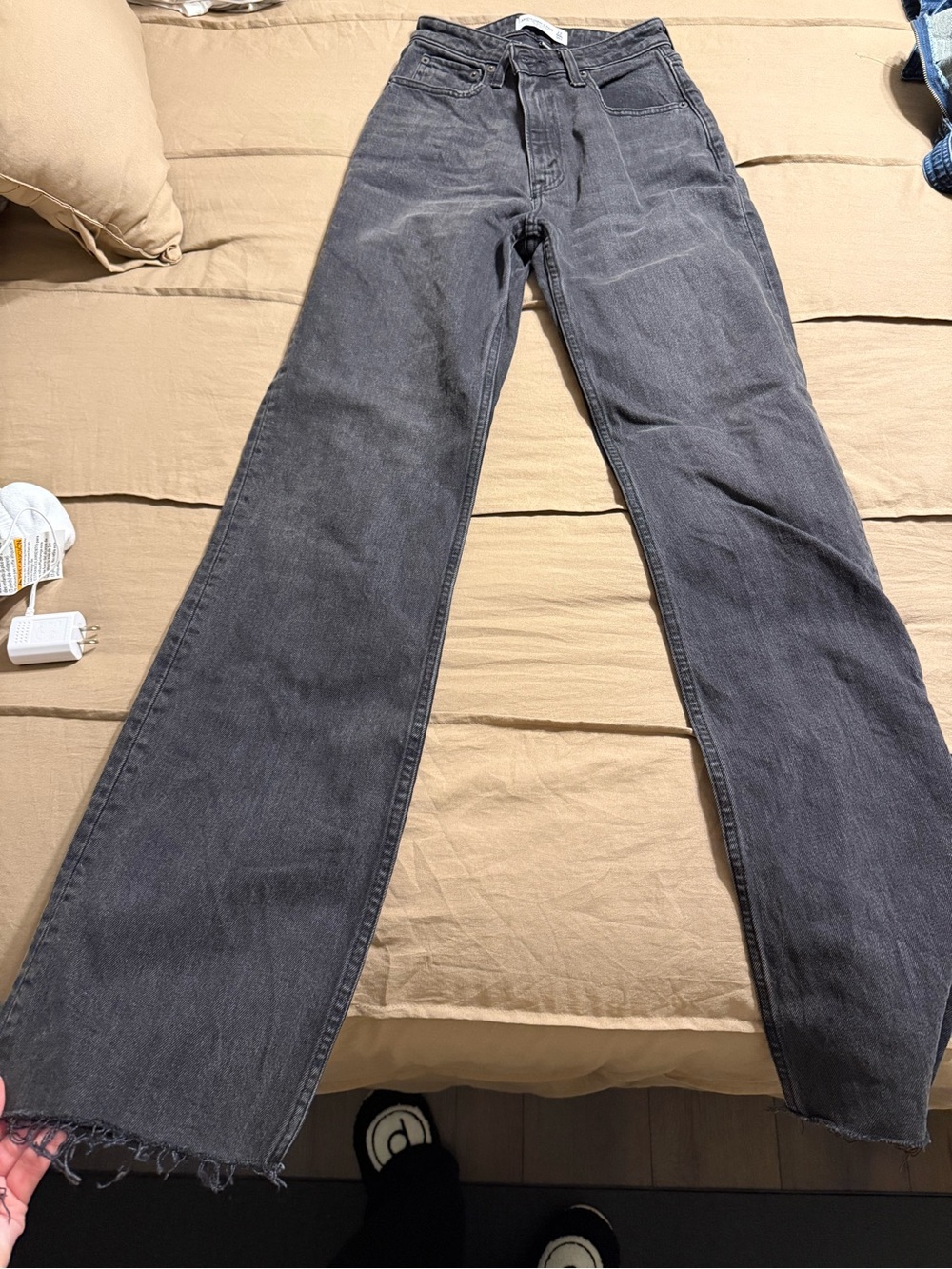 Abercrombie & Fitch Faded Black High-Rise Jeans